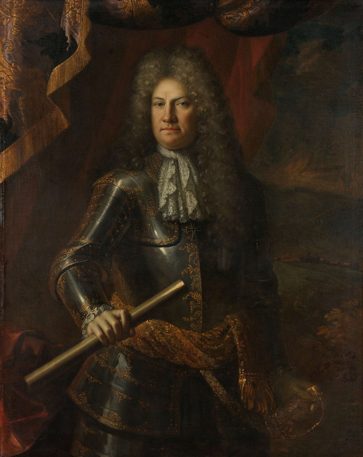 Portrait of Lieutenant-General Godard van Reede, Lord of Amerongen, Adriaen van der Werff, 1690 - 1703