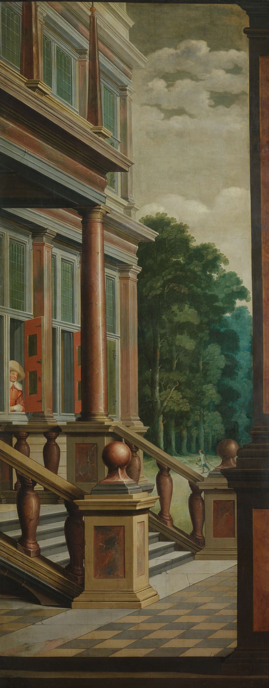 A Seven-Part Decorative Sequence: An Outdoor Stairway, Dirck van Delen, 1630 - 1632