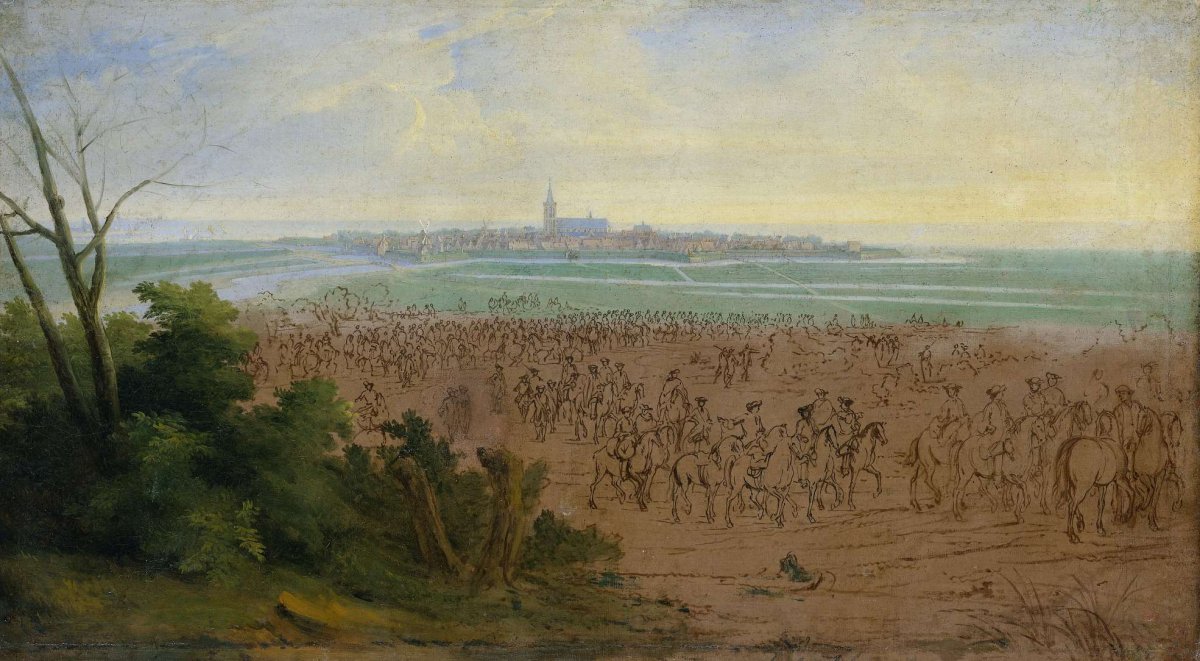 The Troops of Louis XIV before Naarden, 20 July 1672, Adam Frans van der Meulen, 1672 - 1690