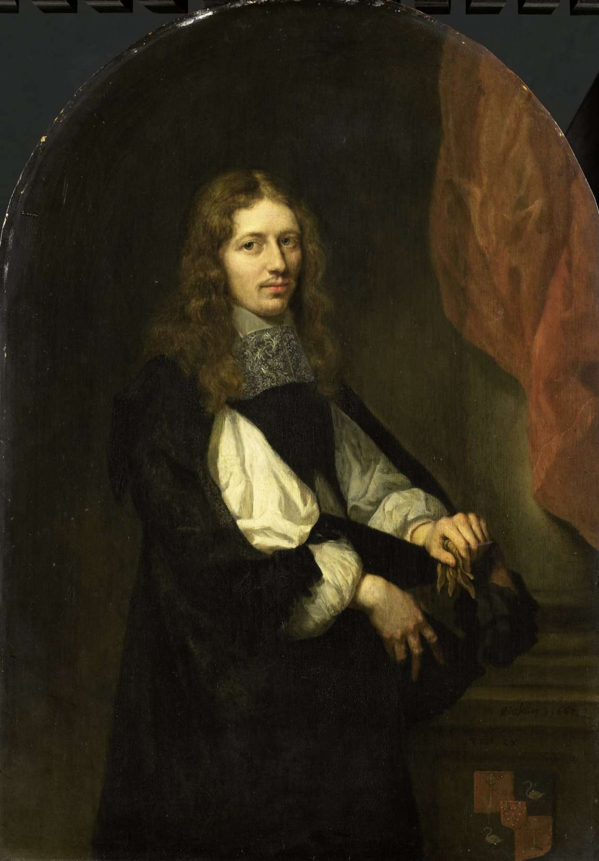 Portrait of Pieter de Graeff (1638-1707), lord of Zuid-Polsbroek, Purmerland, and Ilpendam. Alderman of Amsterdam, Caspar Netscher, 1663