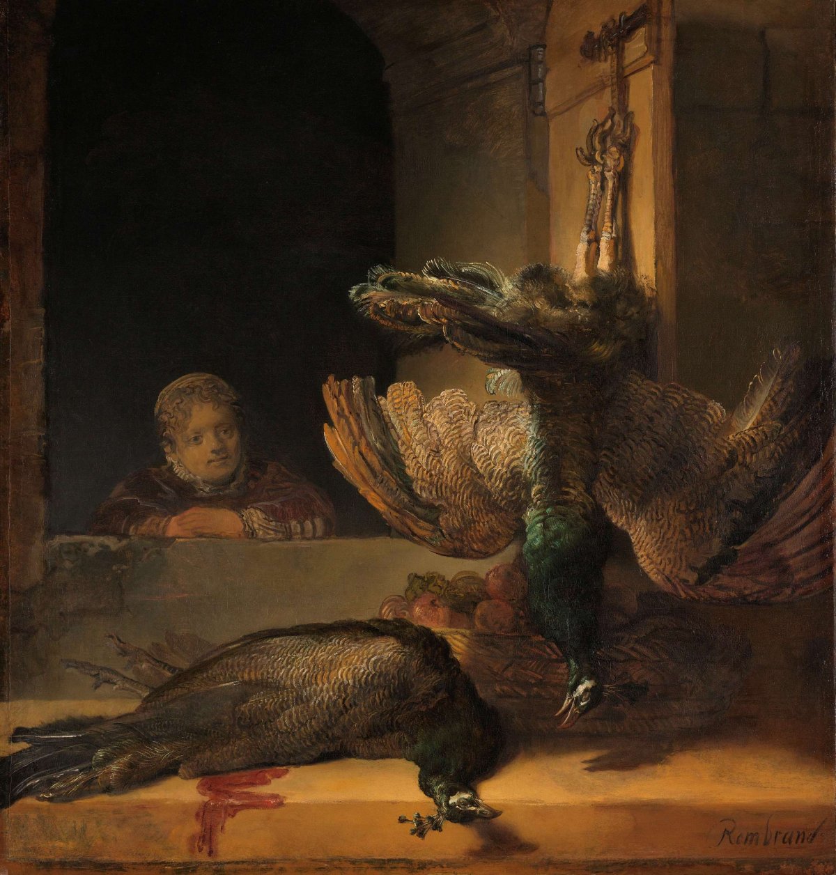 Still Life with Peacocks, Rembrandt van Rijn, c. 1639