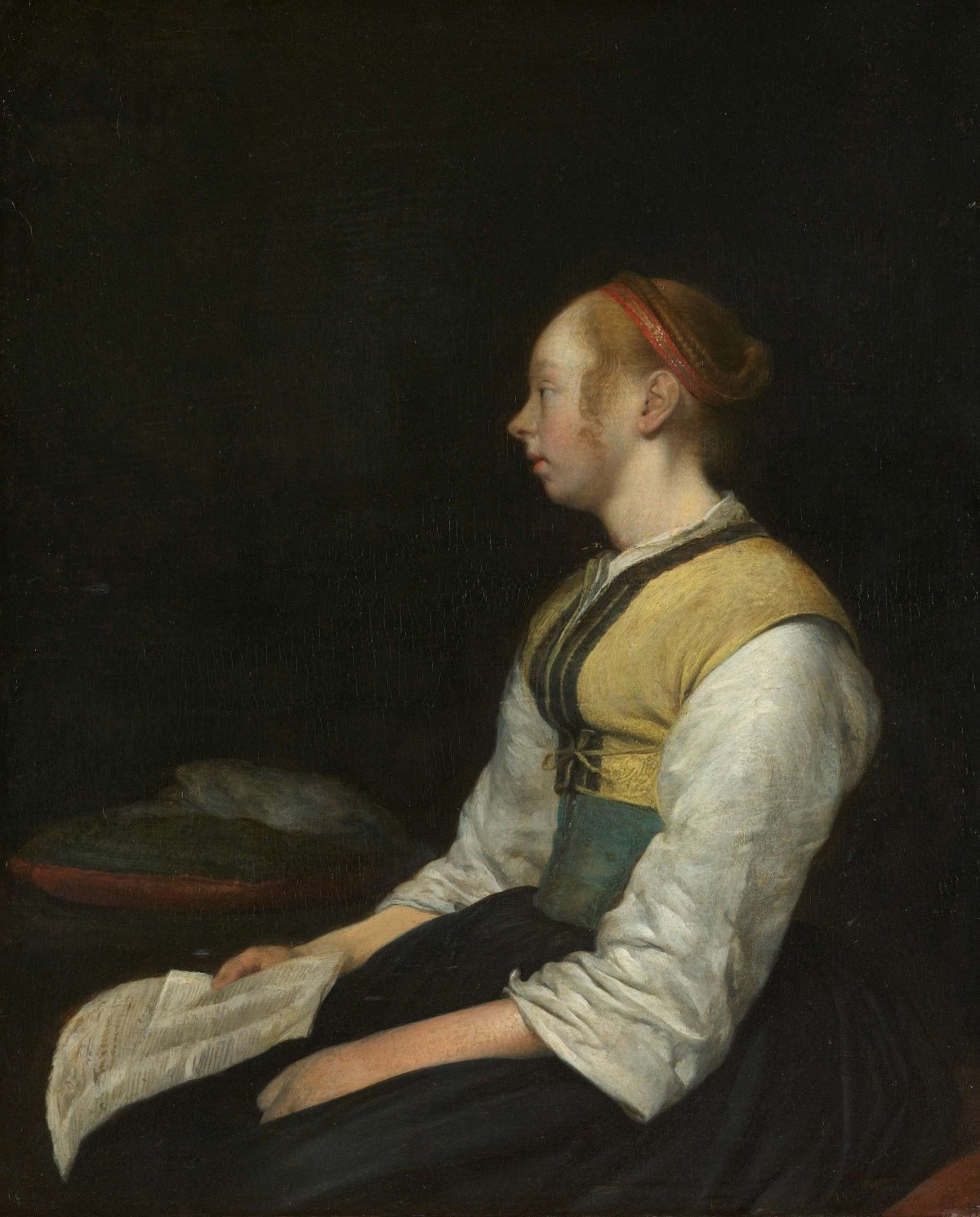 Woman in Peasant Costume, Gerard ter Borch (II), c. 1650 - c. 1660