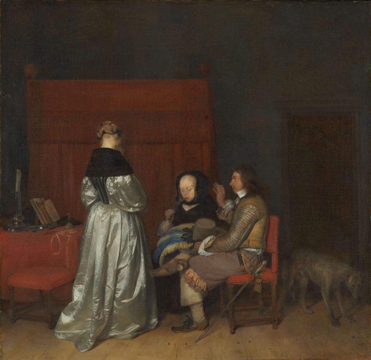 Gallant Conversation, Known as ‘The Paternal Admonition’, Gerard ter Borch (II), c. 1654