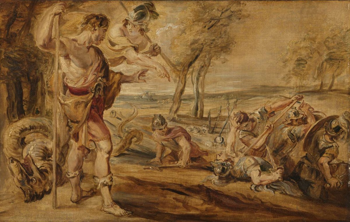 Cadmus, Guided by Minerva, Observes the Spartoi Fighting, Peter Paul Rubens, before 1747