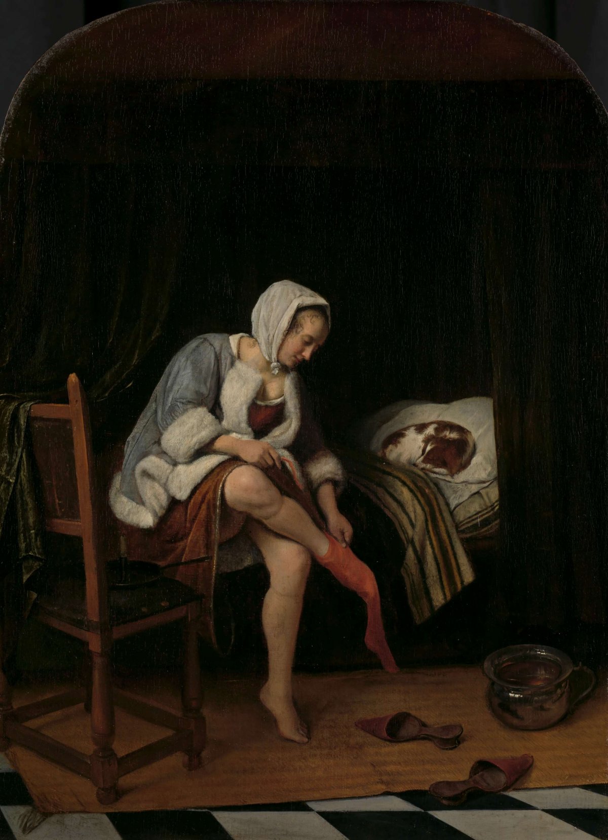 Woman at her Toilet, Jan Havicksz. Steen, 1655 - 1660