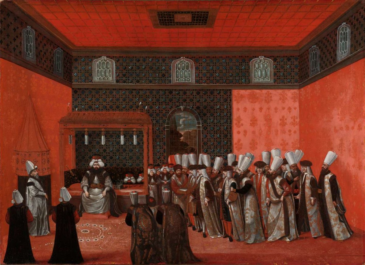 An Ambassador's Audience with Sultan Ahmed III (Ambassador Cornelis Calkoen), anonymous, 1737 - 1744