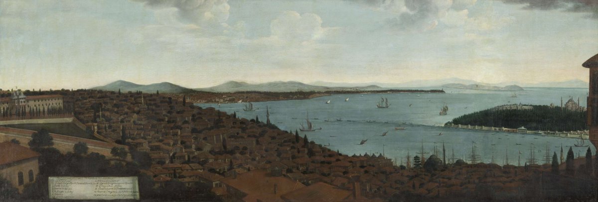 View of Constantinople and the Serail from the Dutch Embassy, anonymous, 1700 - 1764