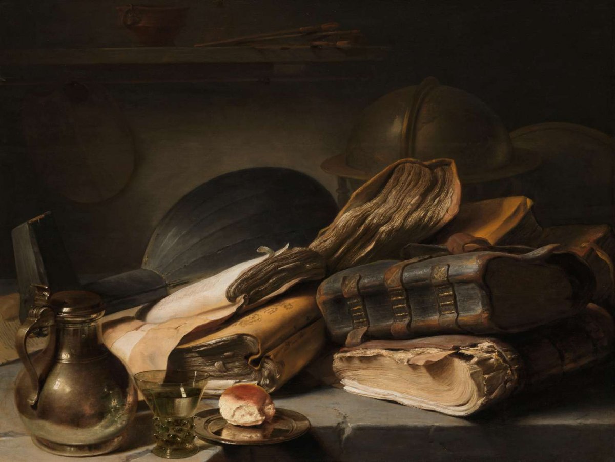 Still Life with Books, Jan Lievens, c. 1627 - c. 1628