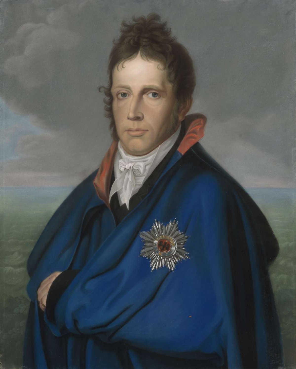 William Frederick (1772-1843), heir prince of Orange-Nassau. Later King William I. Named "The Coat Portrait., anonymous, 1805 - 1810