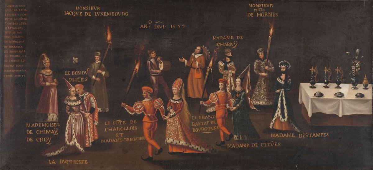 Vow of the Pheasant (Philip the Good and Isabella at the Feast of the Pheasant in Lille in 1454), anonymous, c. 1500 - c. 1599