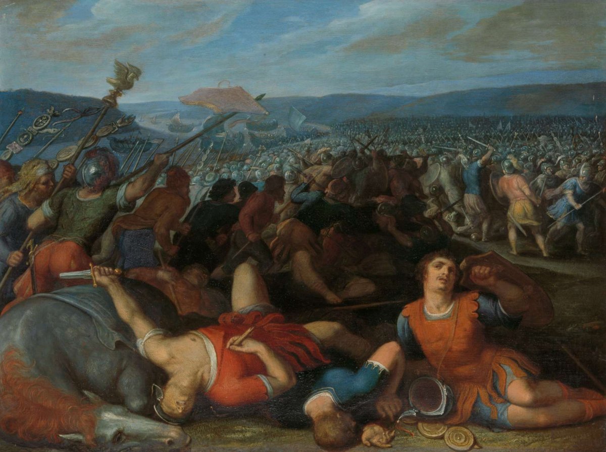 The Batavians Defeating the Romans on the Rhine, Otto van Veen, 1600 - 1613