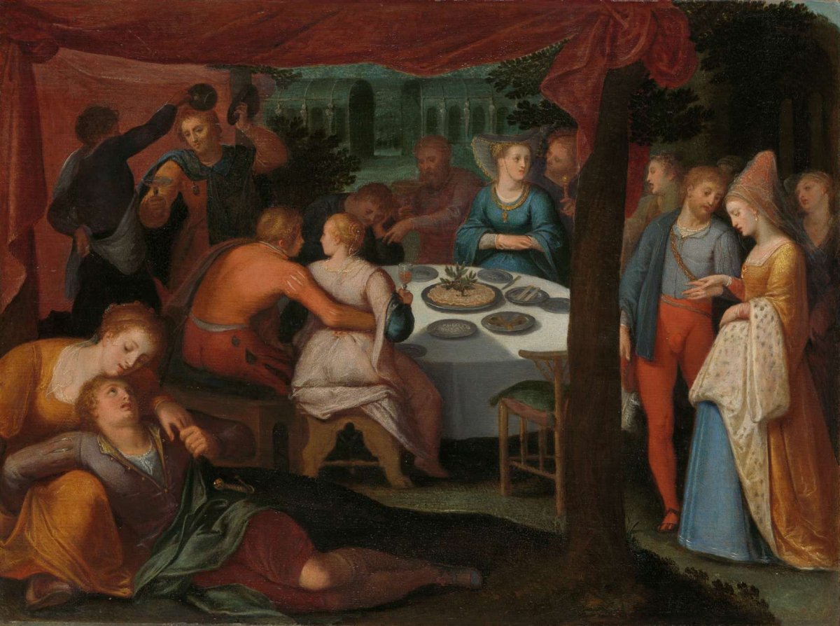A Nocturnal Banquet, Otto van Veen, 1600 - 1613