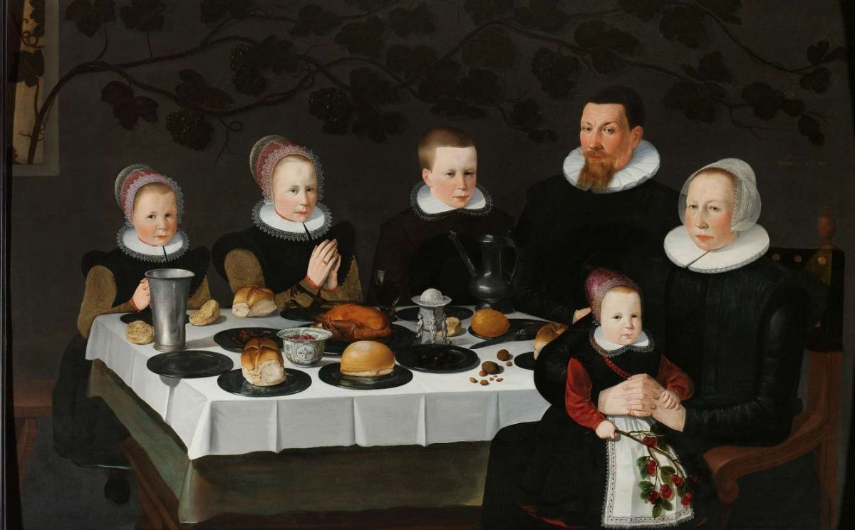 Prosperous Calvinist Family, anonymous, 1627