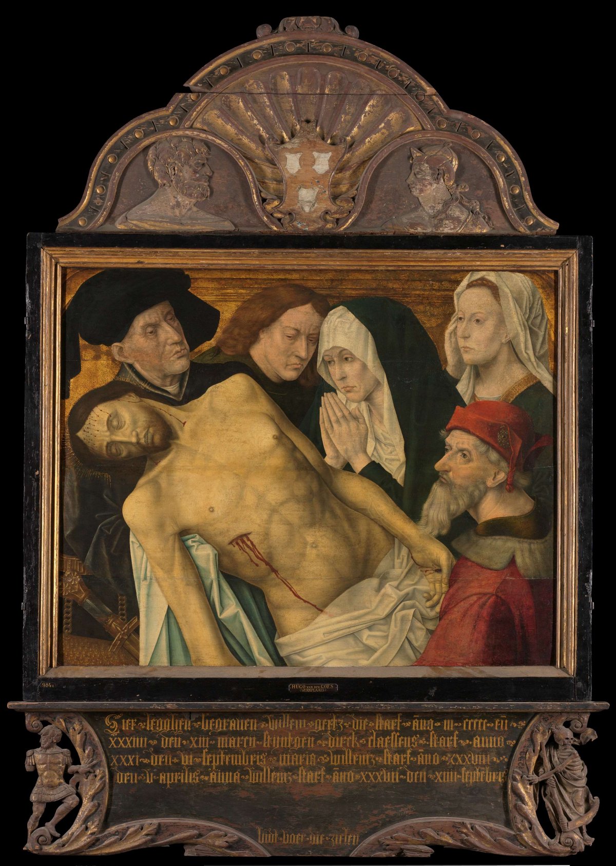 Central panel of a Memorial Triptych, formerly called the Gertz Memorial Triptych, with the Lamentation, Hugo van der Goes, after c. 1527