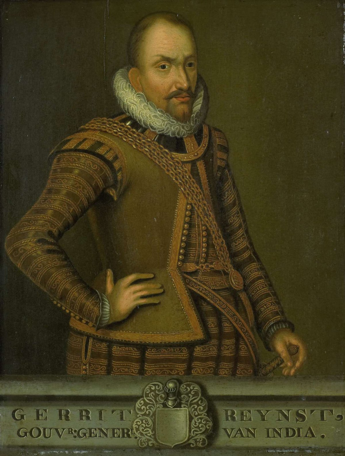 Portrait of Gerard Reynst, Governor-General of the Dutch East Indies, anonymous, 1750 - 1800