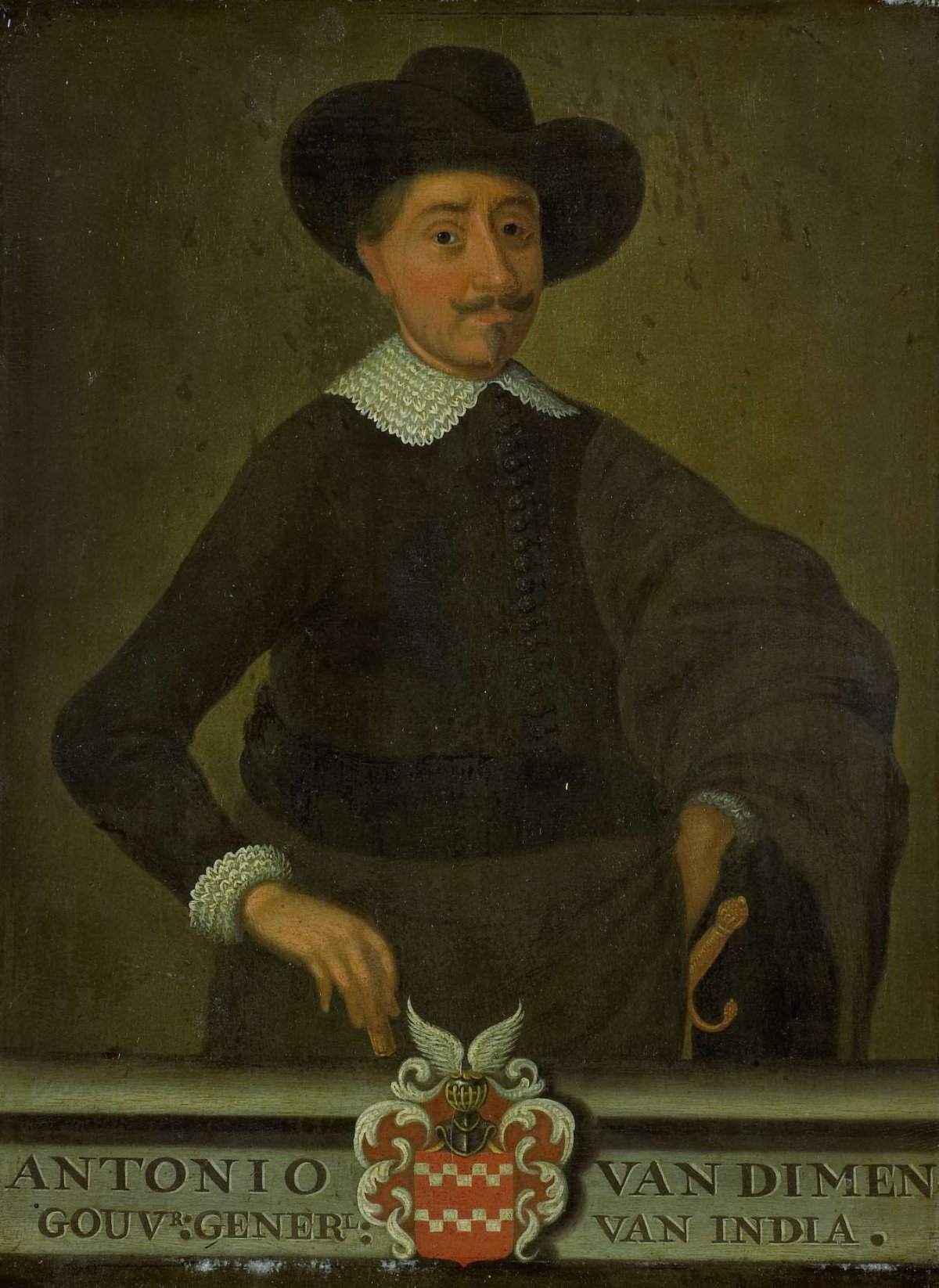 Portrait of Antonio van Diemen, Governor-General of the Dutch East Indies, anonymous, 1750 - 1800