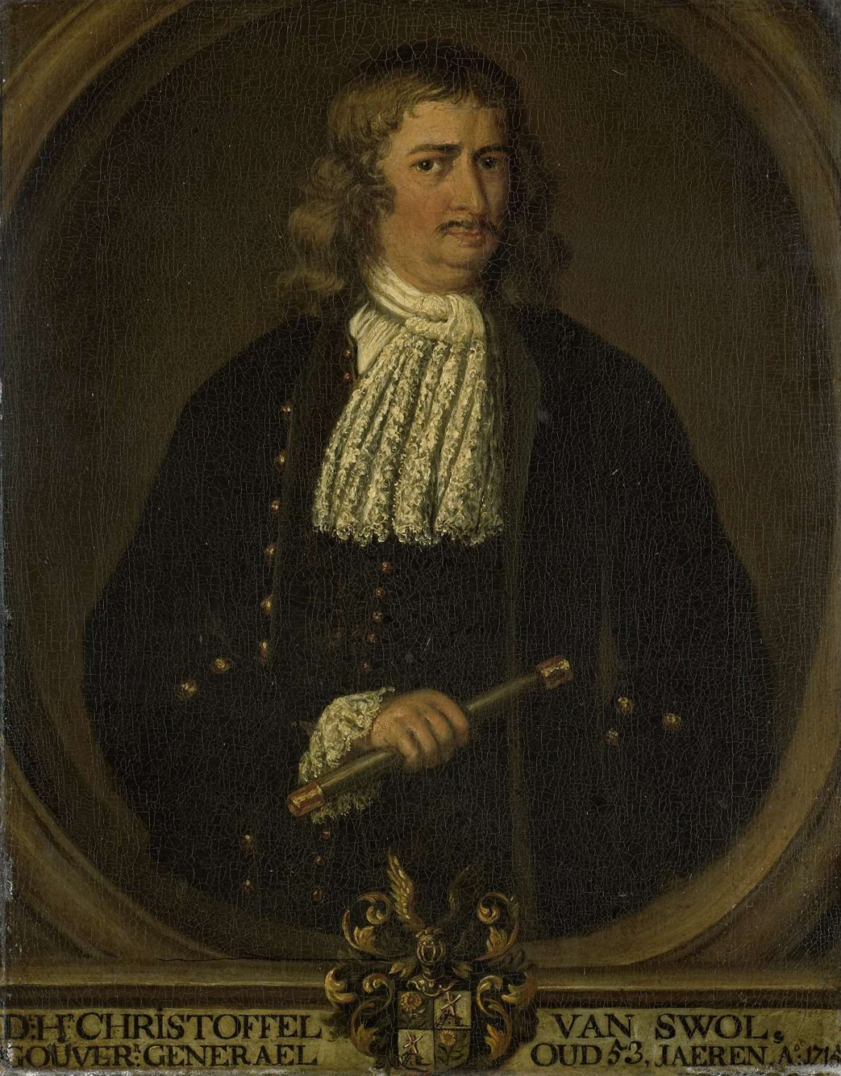 Portrait of Christoffel van Swoll (Swol, Zwol), Governor-General of the Dutch East Indies, Hendrik van den Bosch, 1750 - 1800