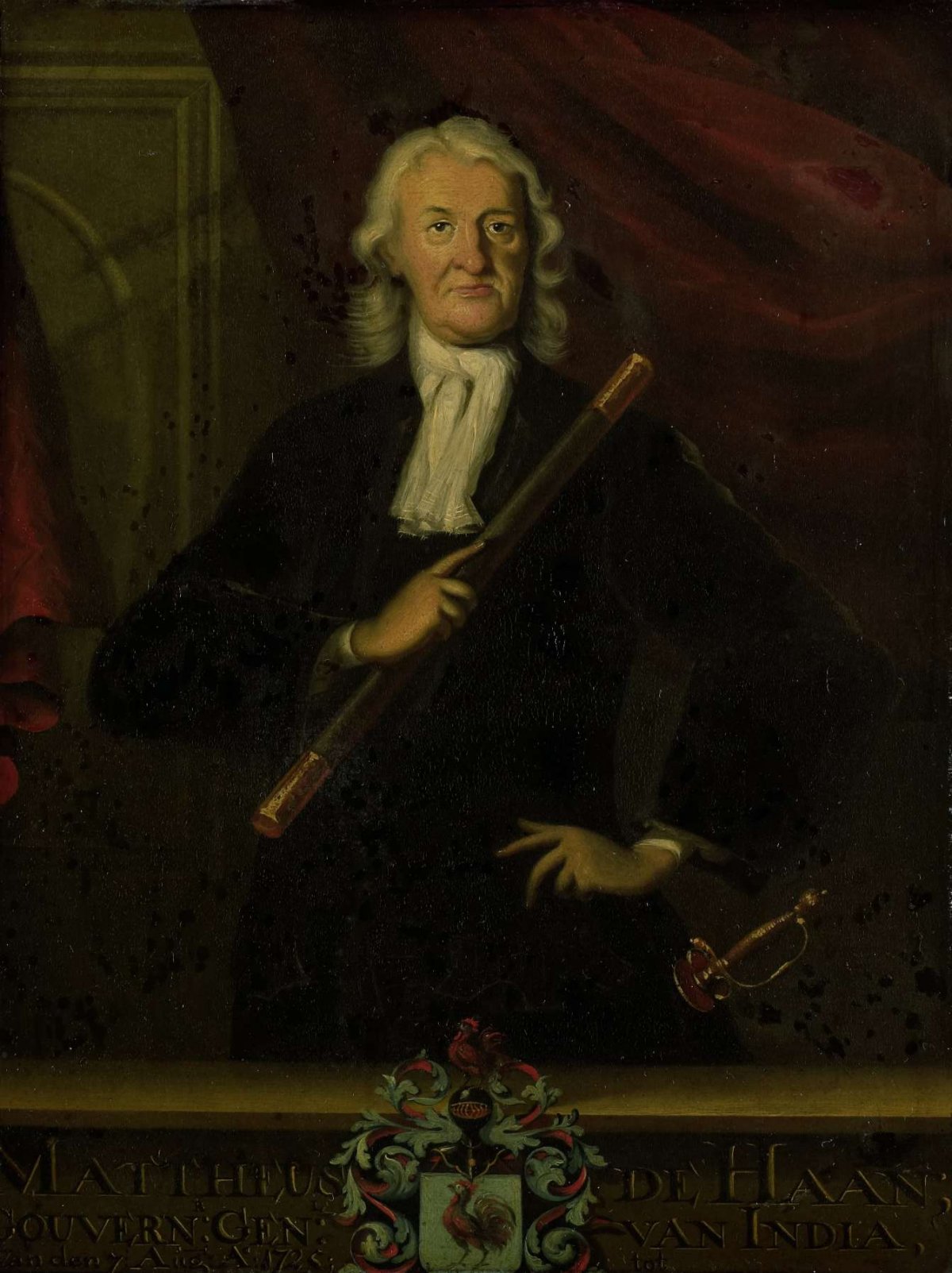 Portrait of Mattheus de Haan, Governor-General of the Dutch East Indies, anonymous, 1750 - 1800