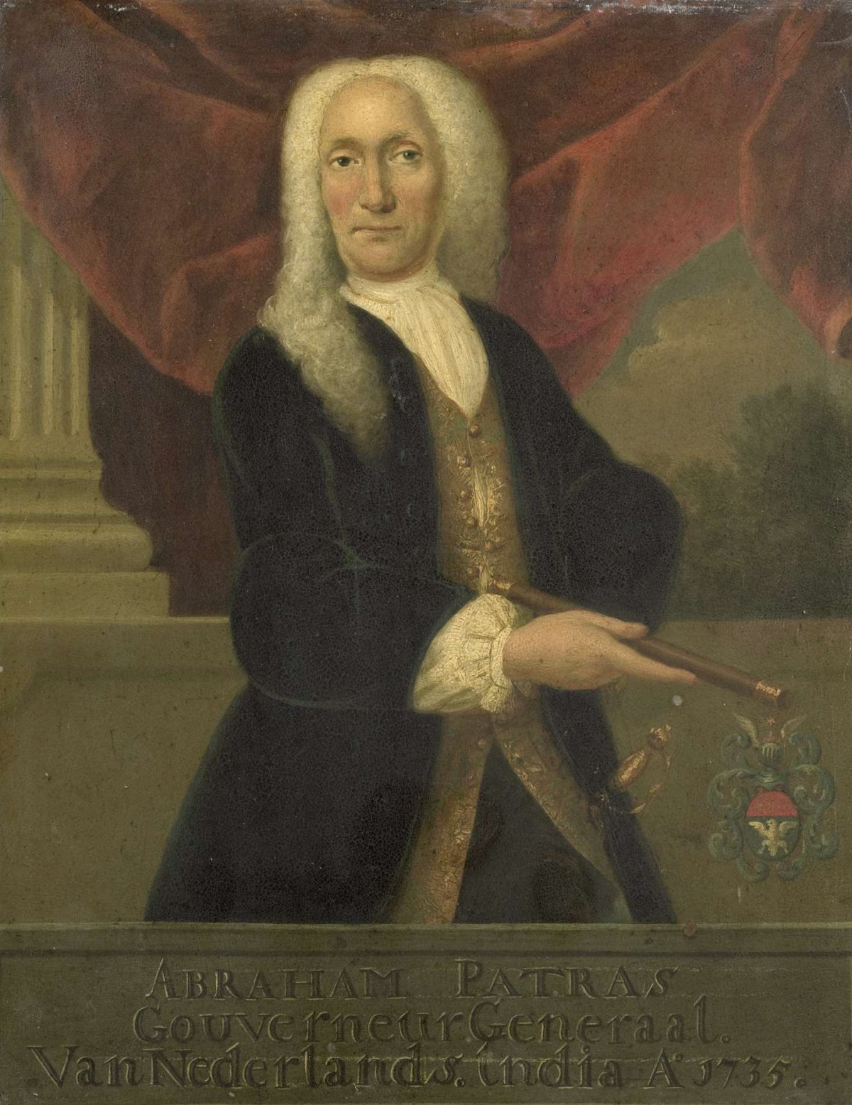 Portrait of Abraham Patras, Governor-General of the Dutch East India Company, Theodorus Justinus Rheen, 1735 - 1800