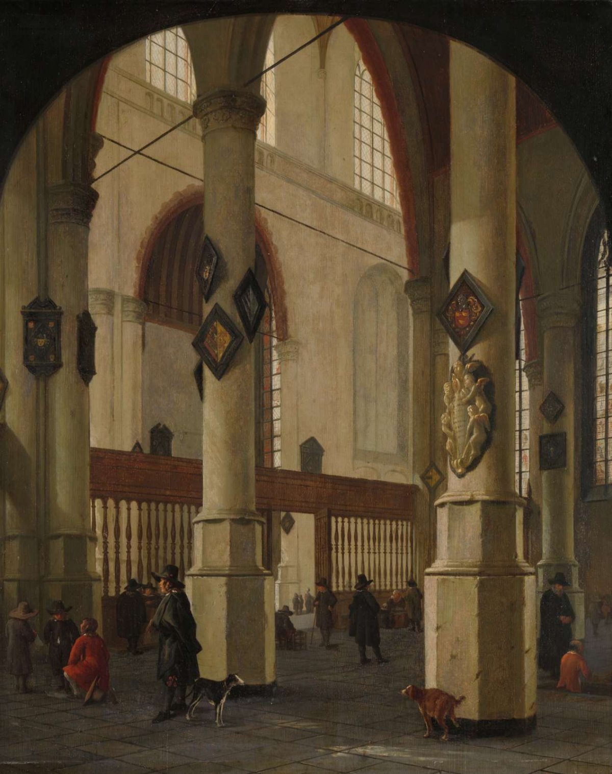 Interior of the Oude Kerk in Delft, Hendrick van Vliet, 1654