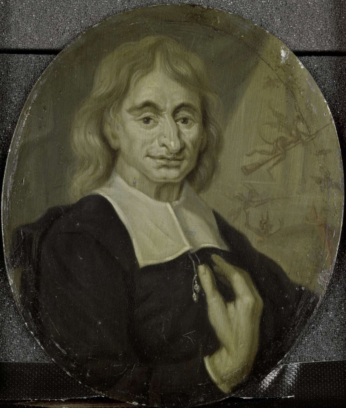 Portrait of Balthasar Bekker, Clergyman and Man of Letters in Amsterdam, Arnoud van Halen, 1700 - 1732