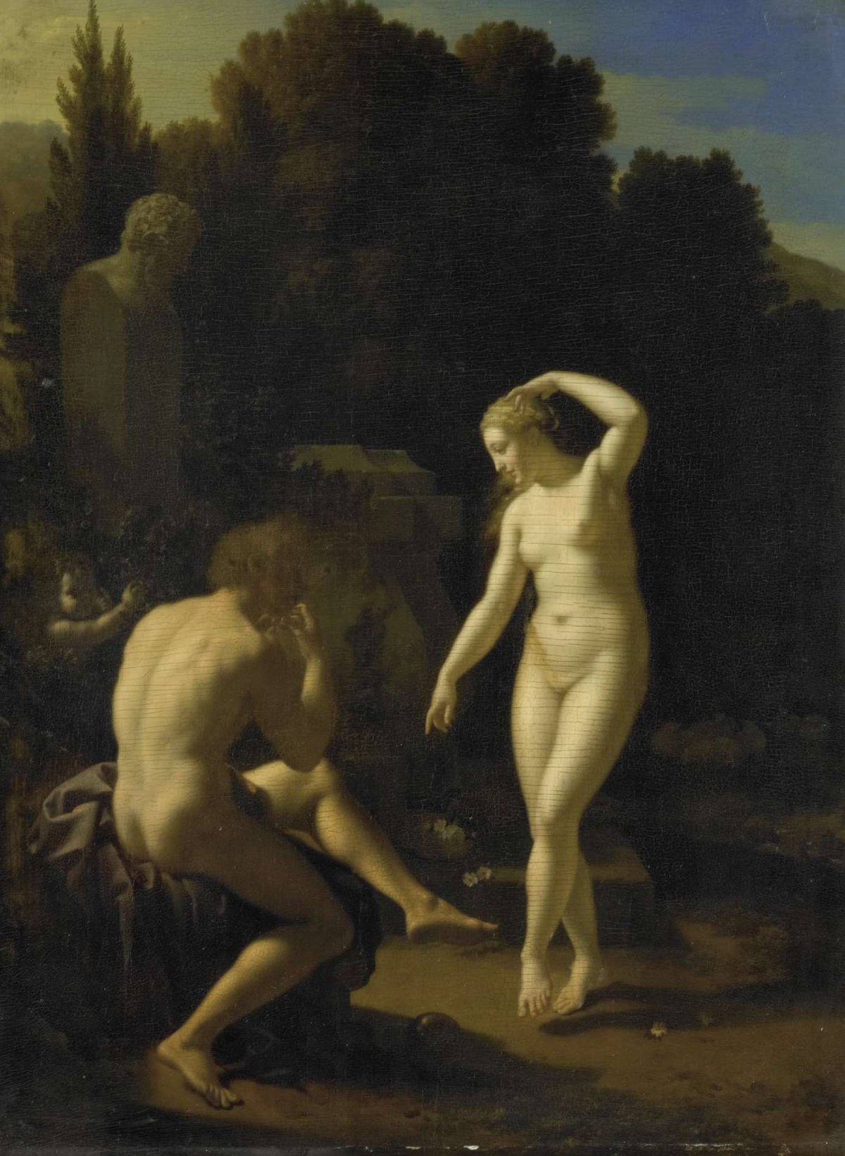 A Nymph Dancing to a Shepherd's Flute, Adriaen van der Werff, 1718