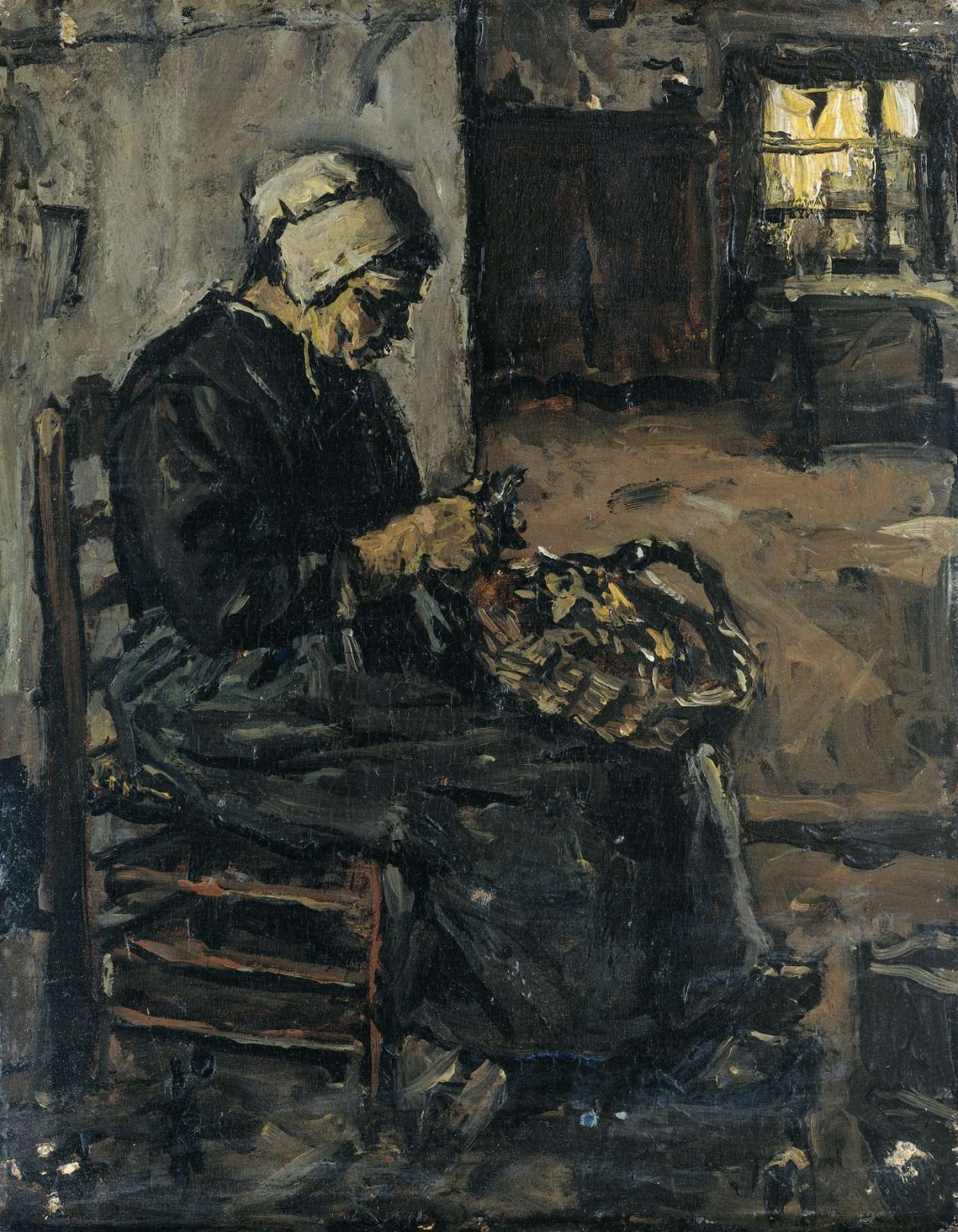 Peasant Woman Peeling Potatoes, Suze Robertson, 1875 - 1922