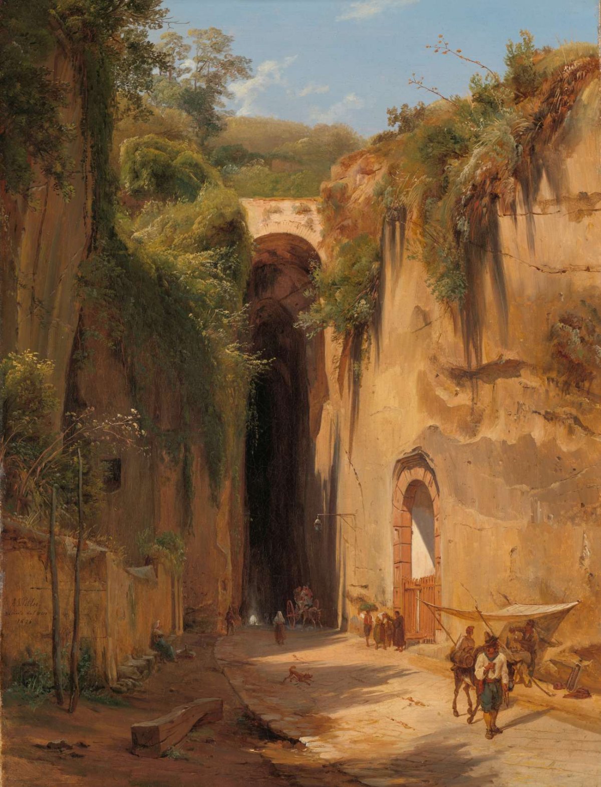 The Grotto of Posillipo at Naples, Antonie Sminck Pitloo, 1826