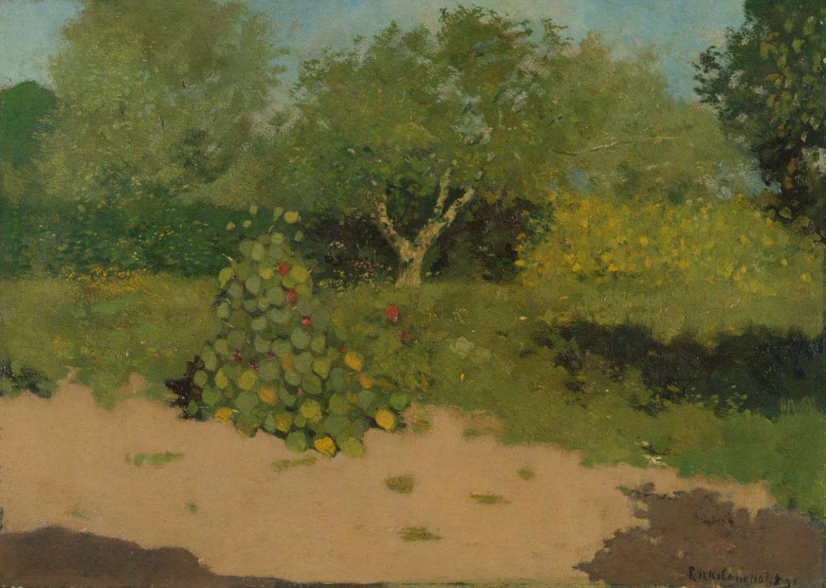 Corner of a Garden with Nasturtiums, Richard Nicolaüs Roland Holst, 1891
