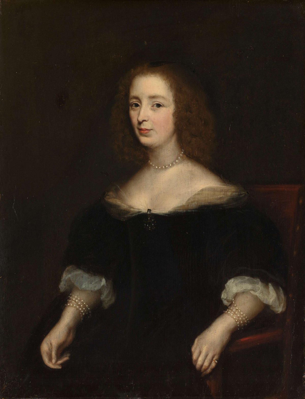 Portrait of Anna van den Corput (1599-1645). Wife of Jacob de Witt, anonymous, 1630 - before 1645