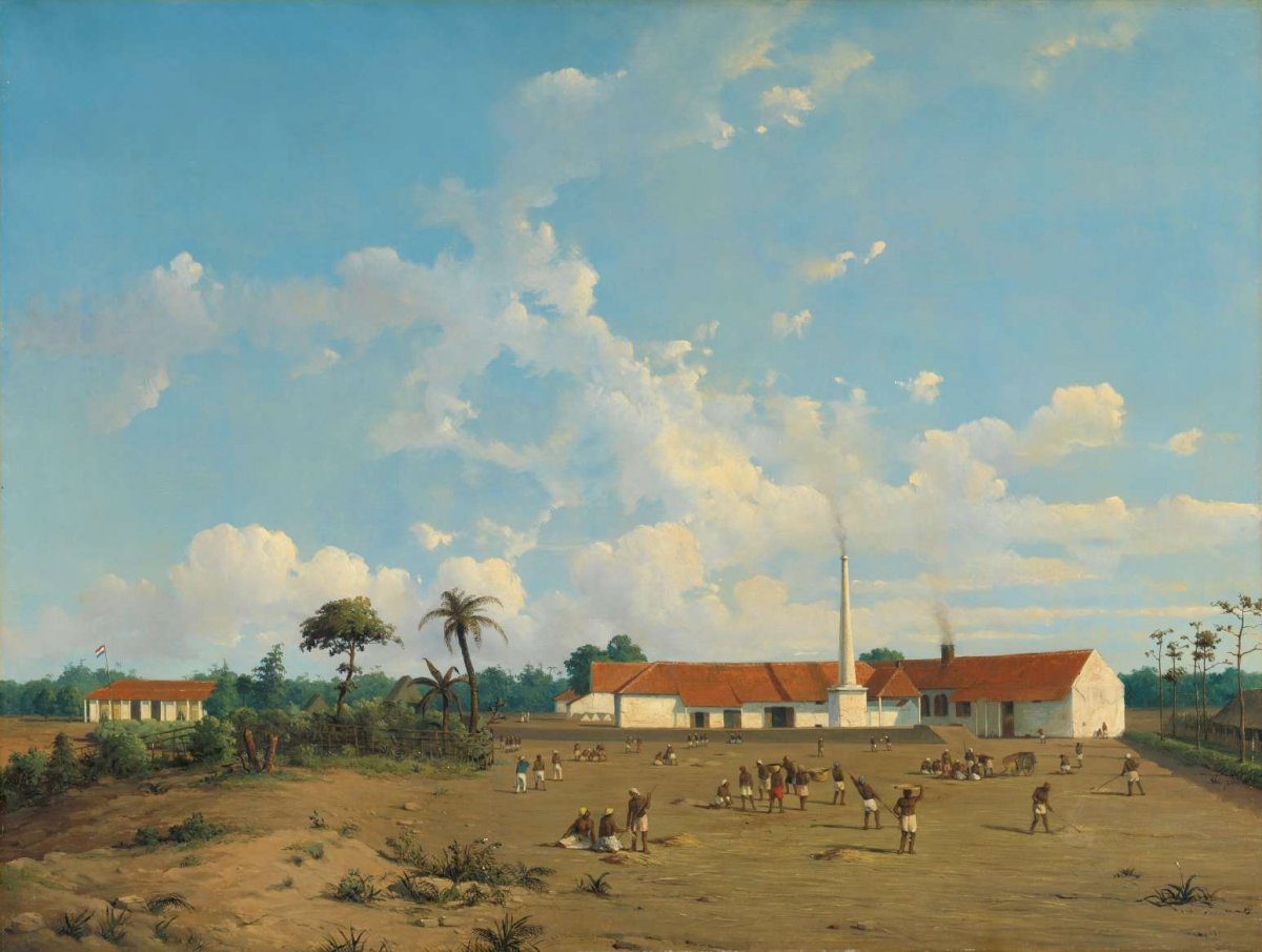 The Kemanglen Sugar Factory near Tegal on Java, Abraham Salm, 1870 - 1875