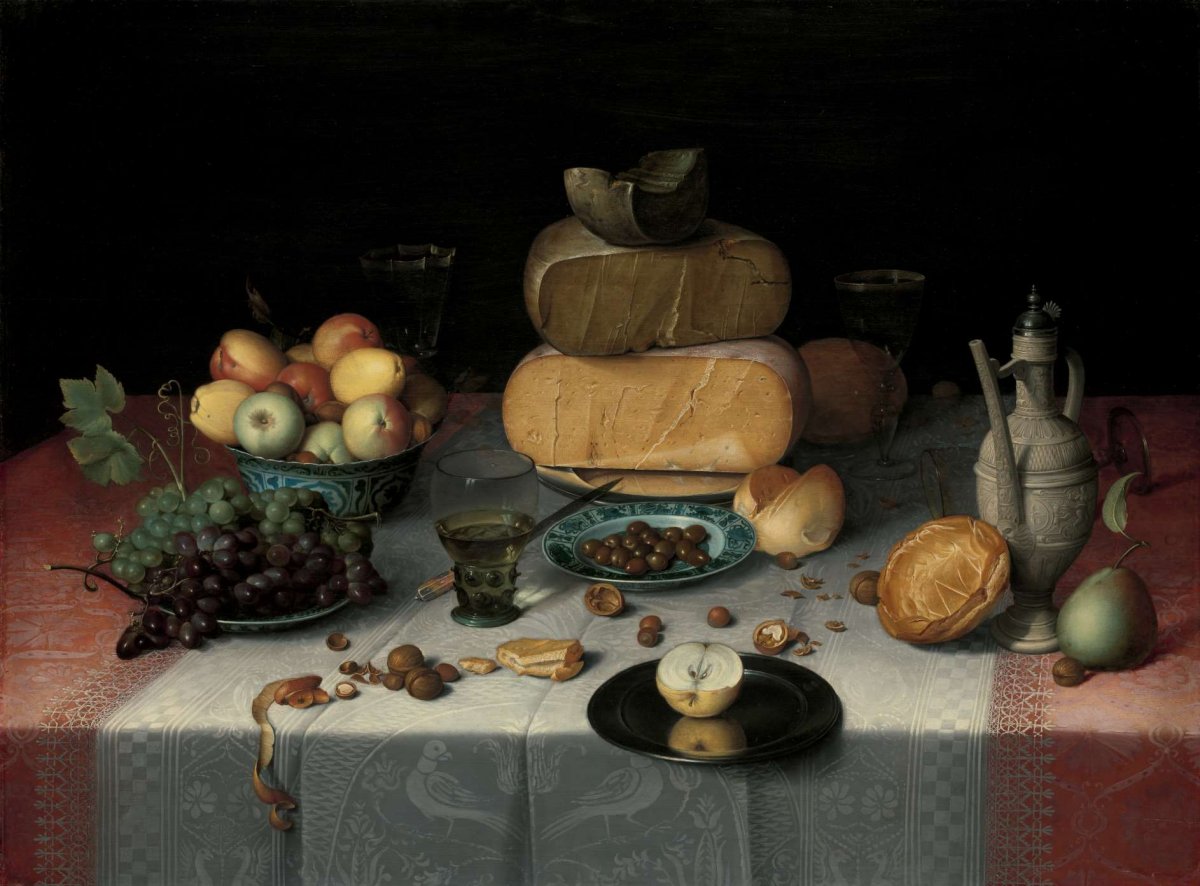 Still Life with Cheese, Floris Claesz van Dijck, c. 1615