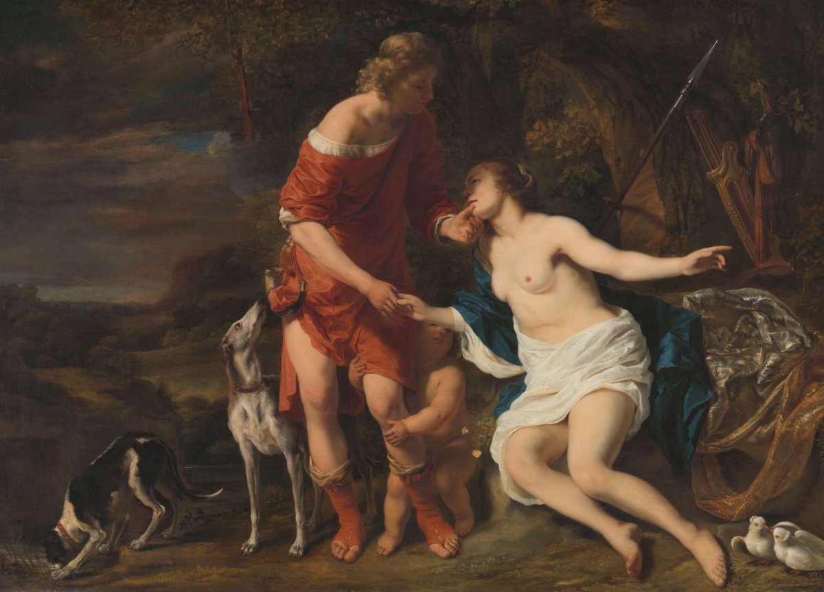 Venus and Adonis, Ferdinand Bol, c. 1658