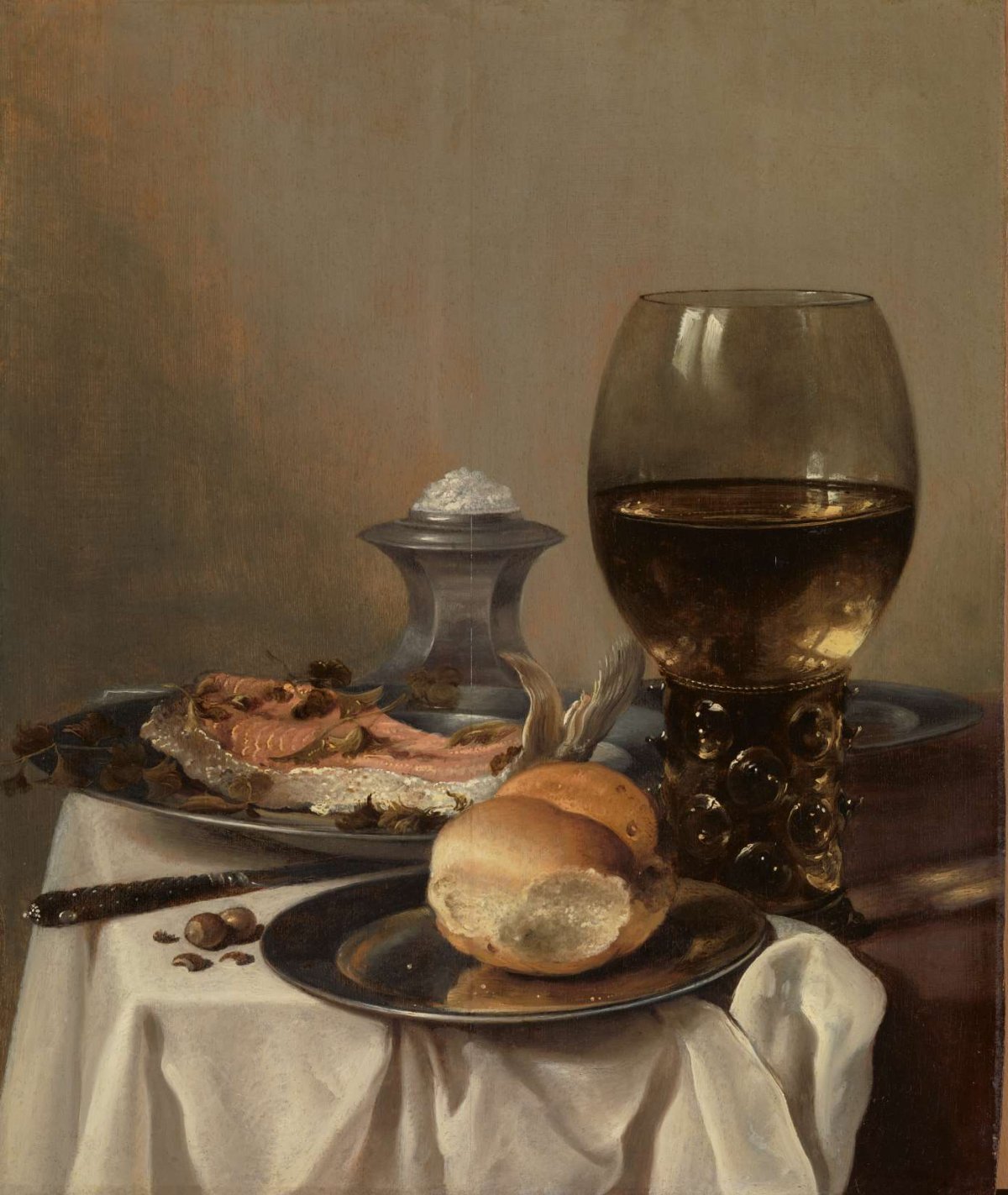 Still Life with a Salt, Pieter Claesz, c. 1640 - c. 1645
