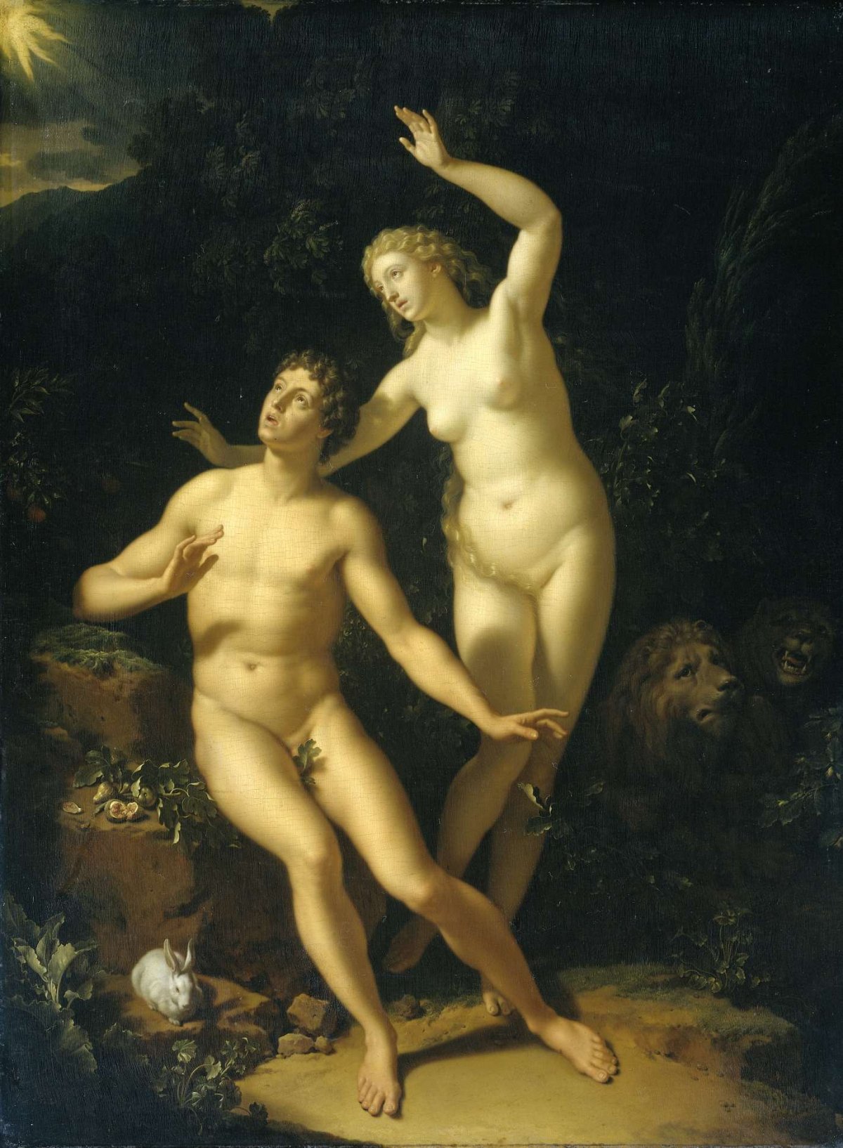 God Holds Adam and Eve Responsible, Adriaen van der Werff, 1717