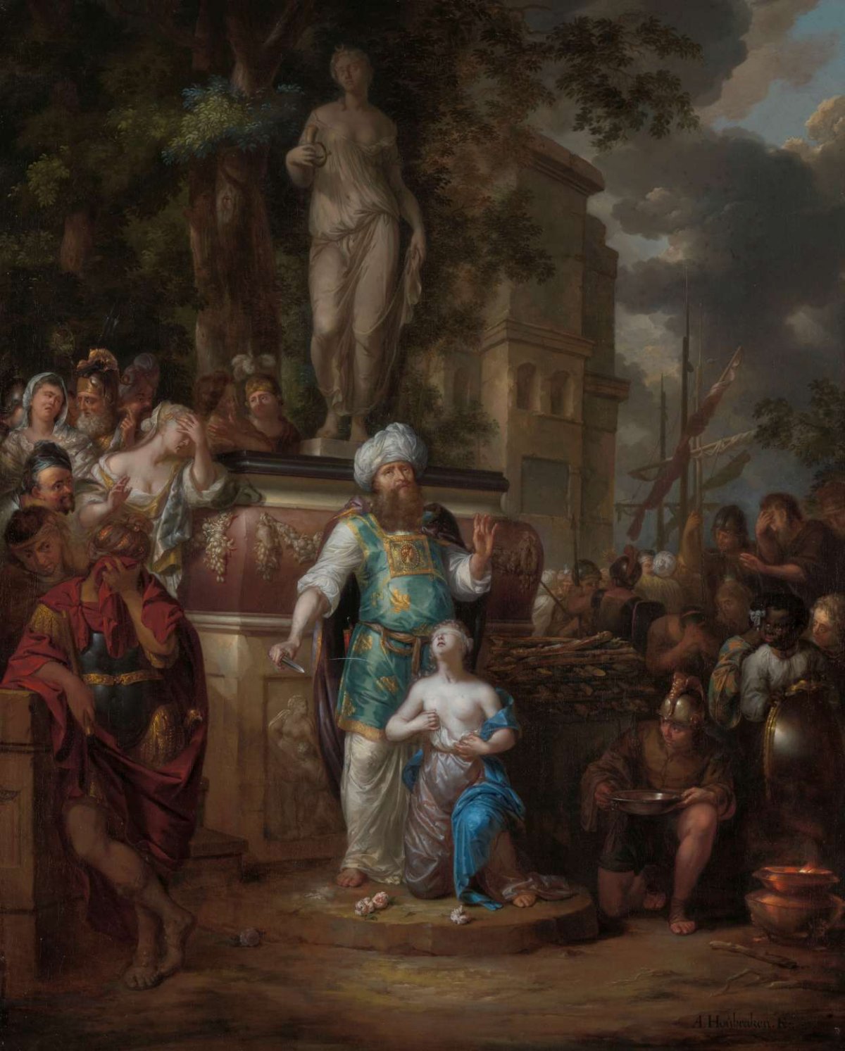Sacrifice of Iphigenia, Arnold Houbraken, 1690 - 1700