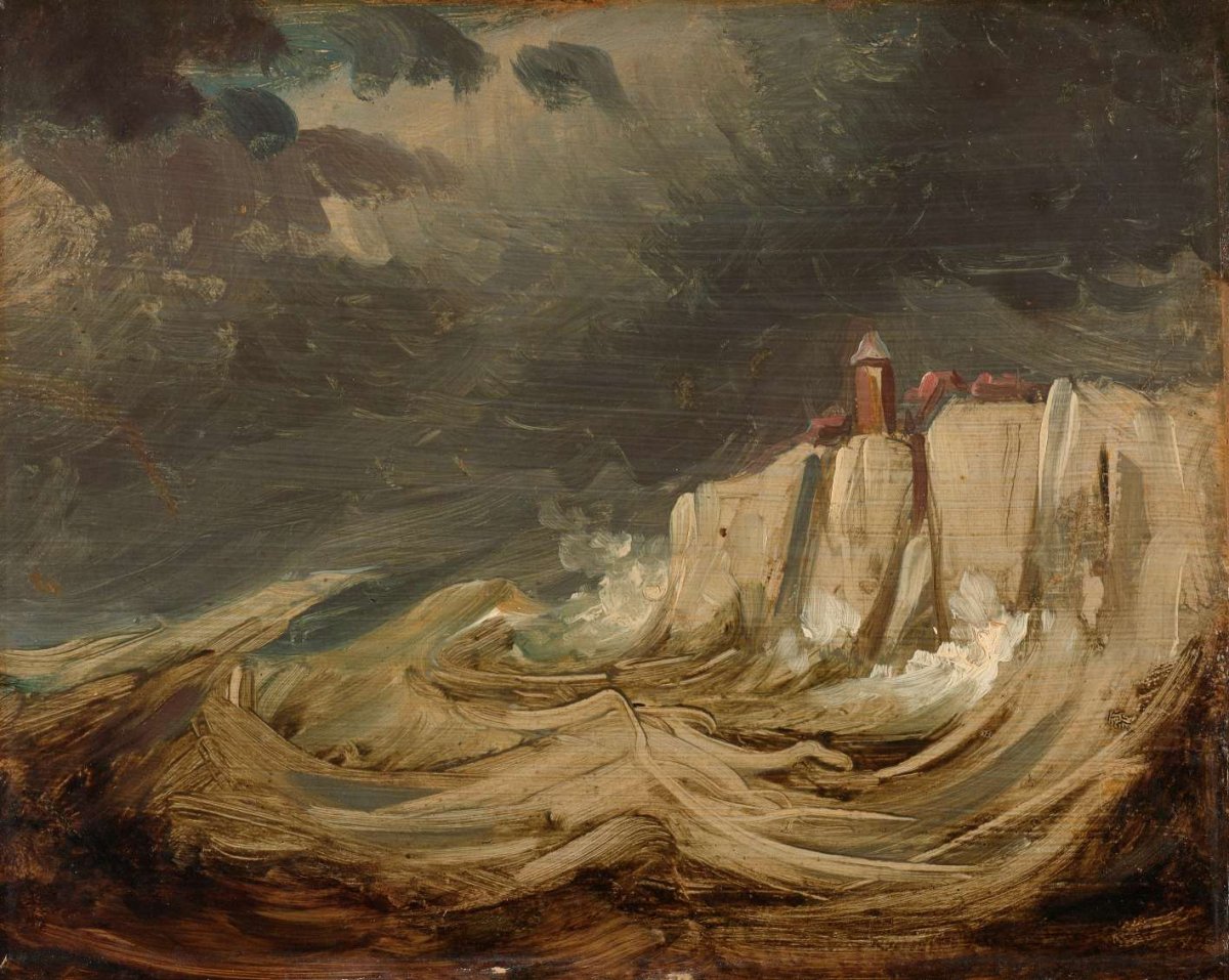 Storms on the Coast, Johannes Tavenraat, 1830 - 1860