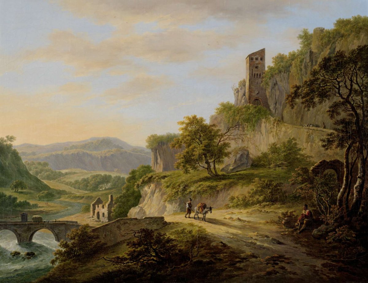 View of Civita Castellana, Daniël Dupré, 1792 - 1809