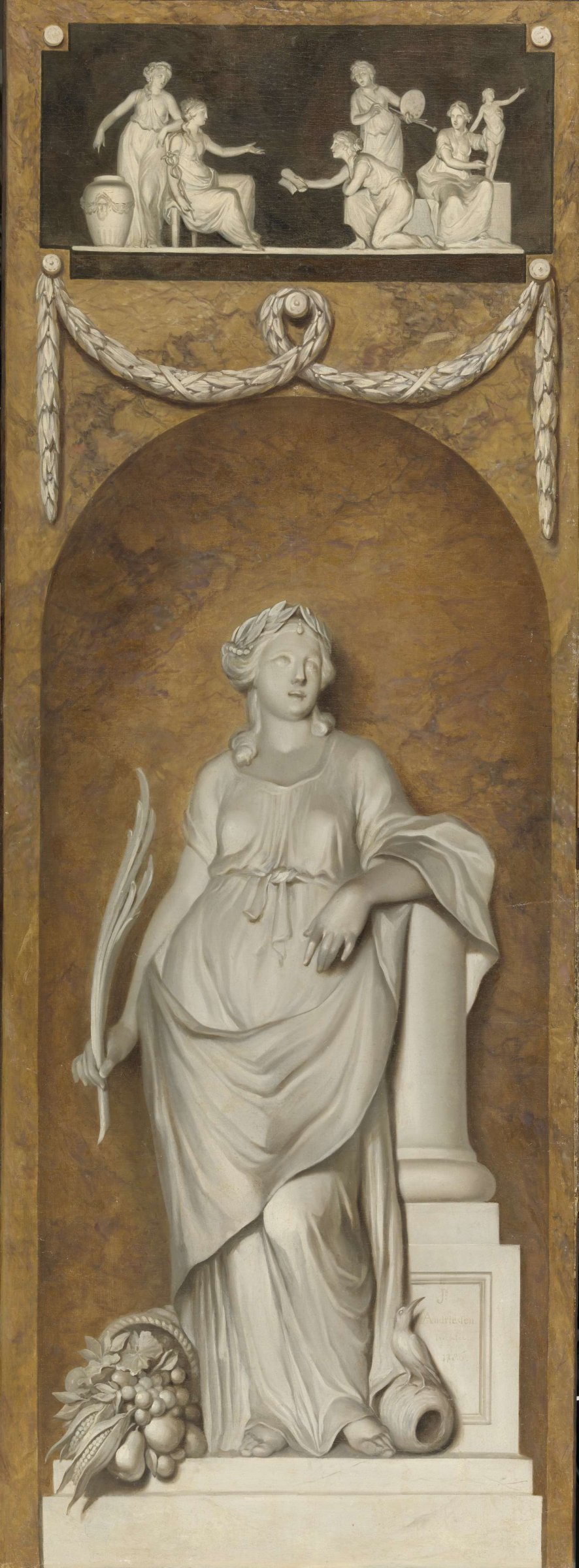 Painted Wall Hanging with Peace, Jurriaan Andriessen, 1786