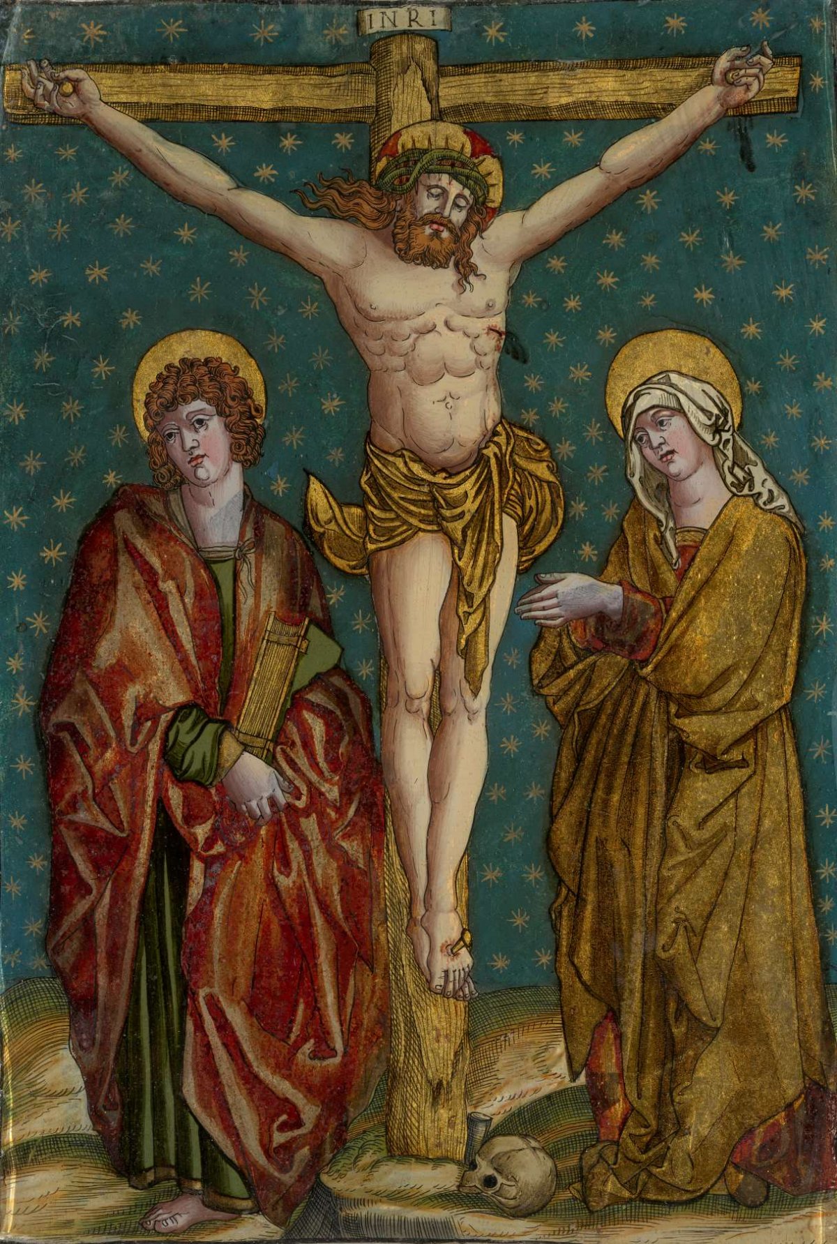 Crucifixion of Christ, with the Virgin and St John, anonymous, c. 1535 - c. 1540