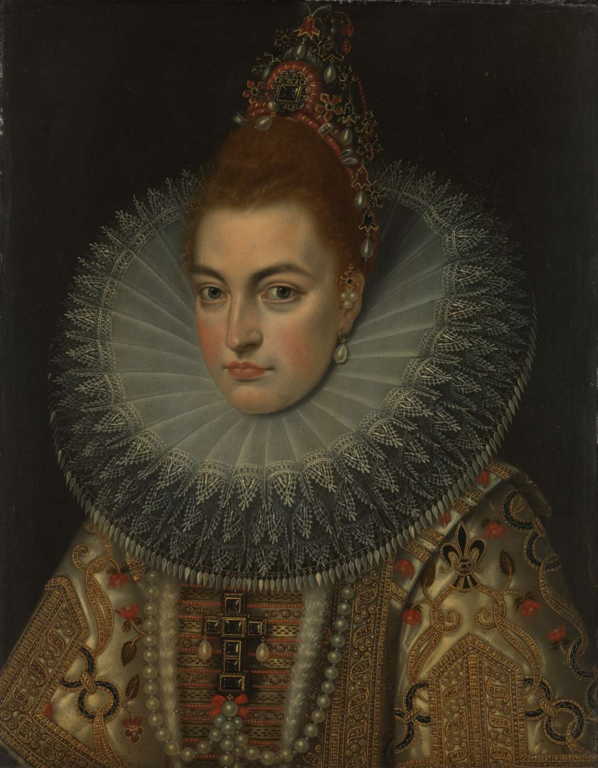 Portrait of Archduchess Isabella Clara Eugenia (1566-1633), Infanta of Spain, Frans Pourbus (II), c. 1600