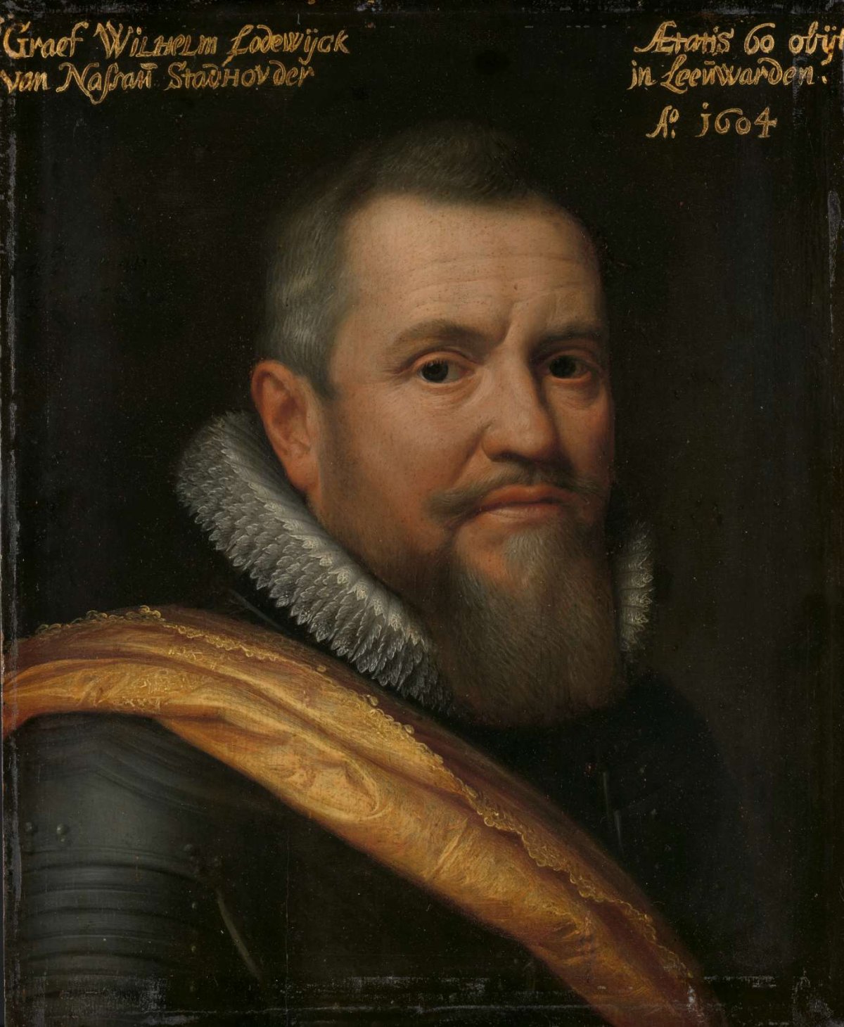 Portrait of Willem Lodewijk (1560-1620), Count of Nassau, Nicknamed in Frisian ‘us heit’ (our father), Michiel Jansz van Mierevelt, 1609