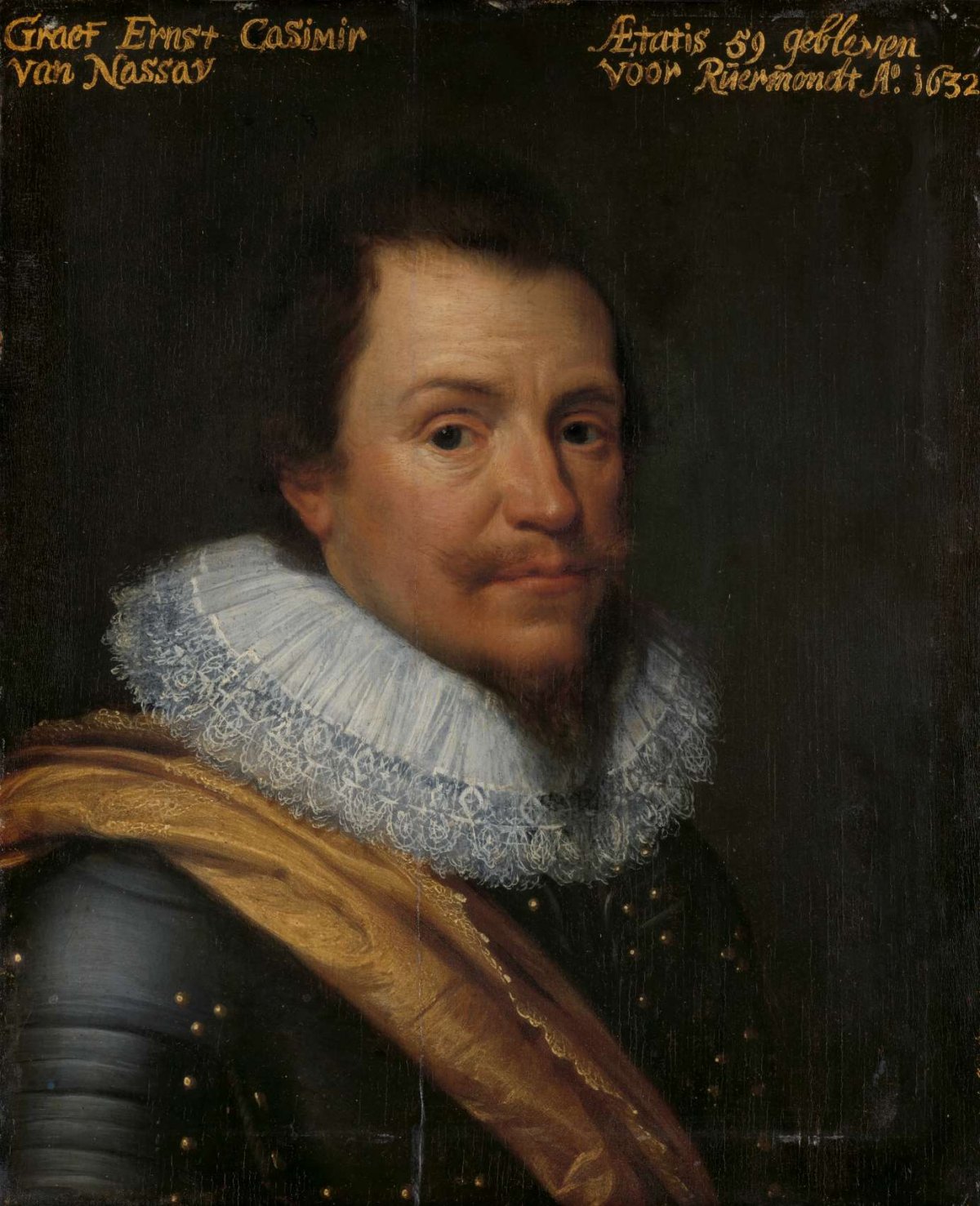 Portrait of Ernst Casimir (1573-1632), Count of Nassau-Dietz, Michiel Jansz van Mierevelt, c. 1623 - c. 1633