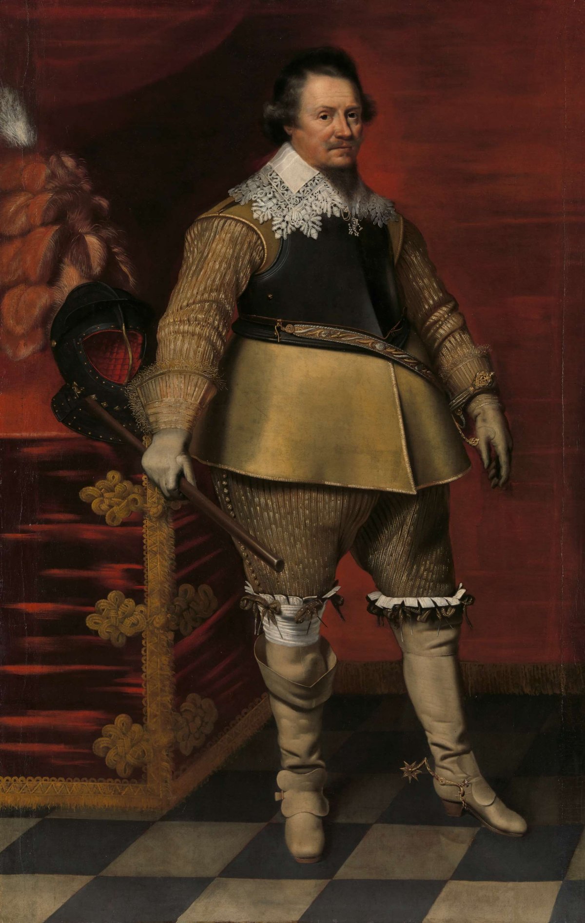 Portrait of Ernst Casimir I, Count of Nassau-Dietz, Wybrand de Geest, c. 1630 - c. 1635