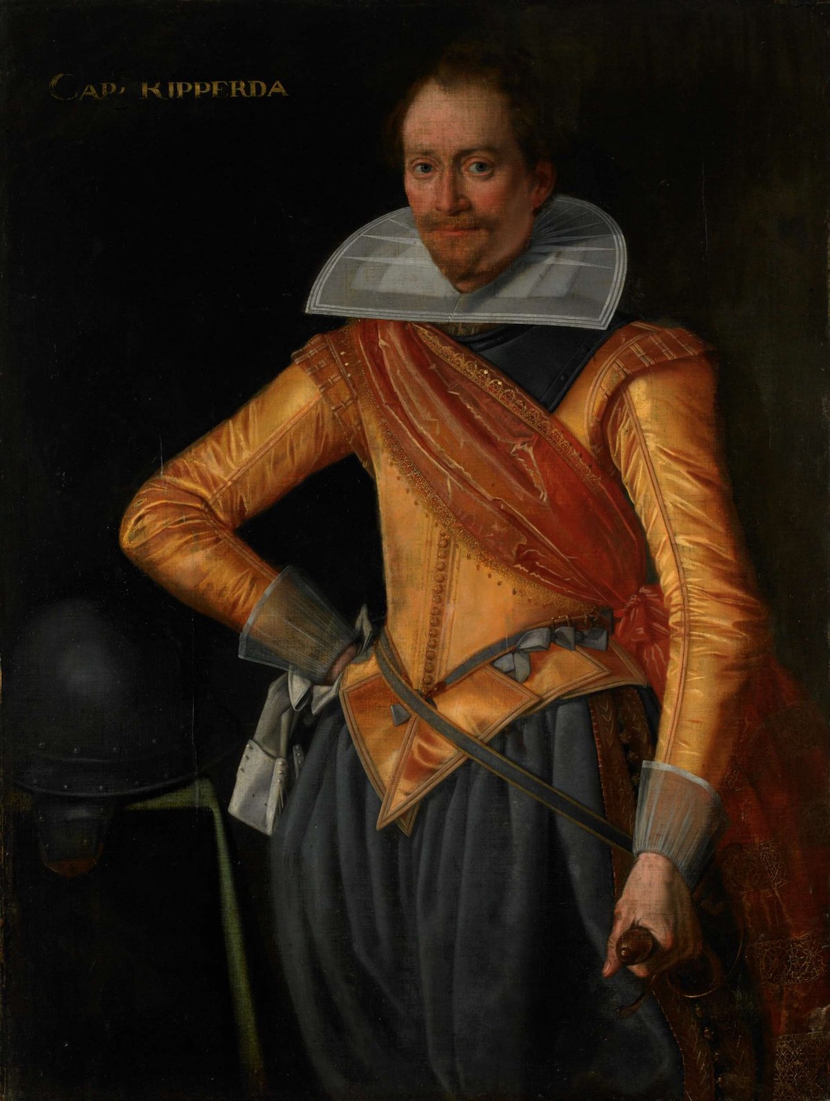 Portrait of a Captain with the Surname Ripperda, anonymous, c. 1615 - c. 1620