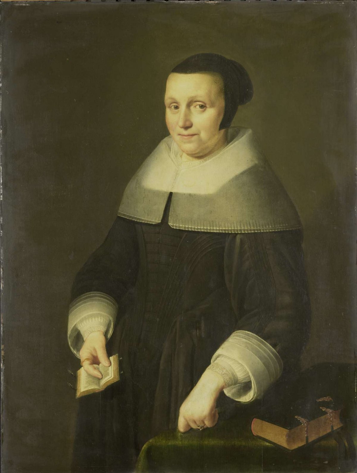 Portrait of a Woman, possibly Elsje van Houweningen (?-1681), anonymous, 1656