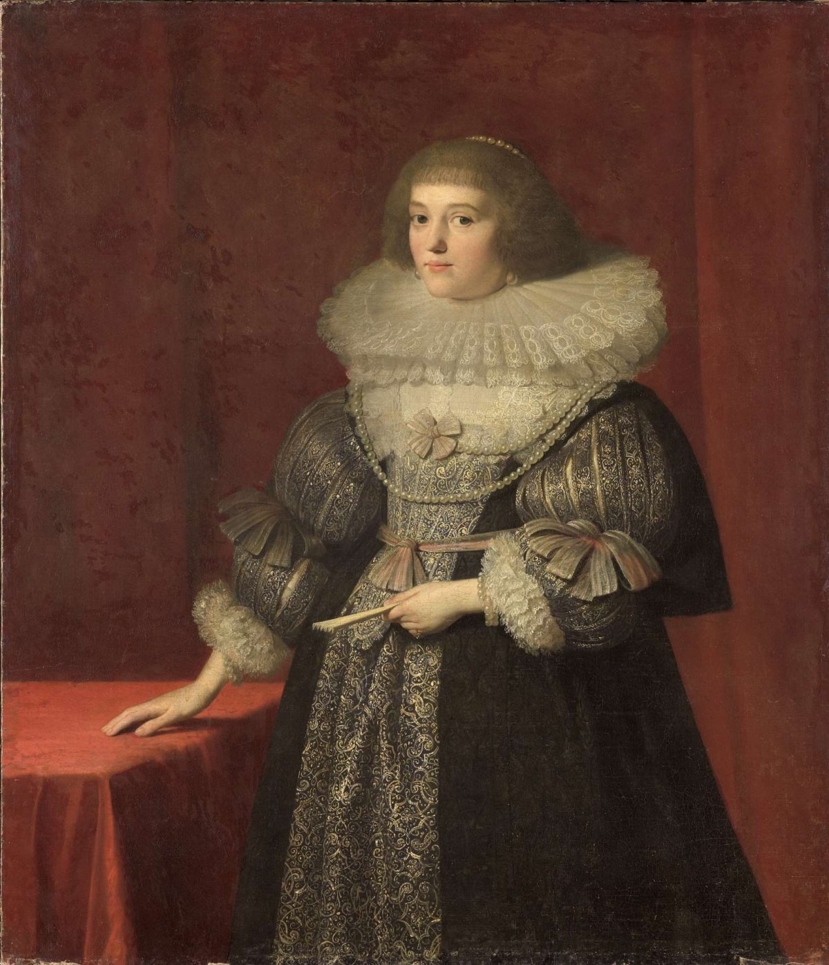Portrait of Ursula (1594-1657), Countess of Solms-Braunfels, anonymous, c. 1630
