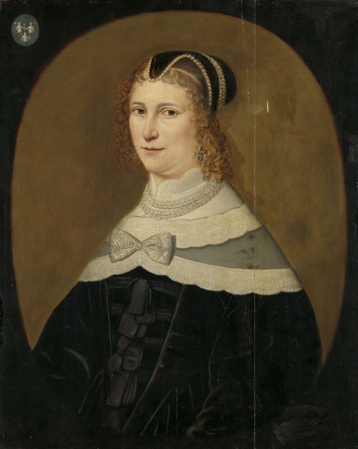 Portrait of a Woman, called Theodora de Visscher, Wife of Jacob Rijswijk, anonymous, 1640 - 1650