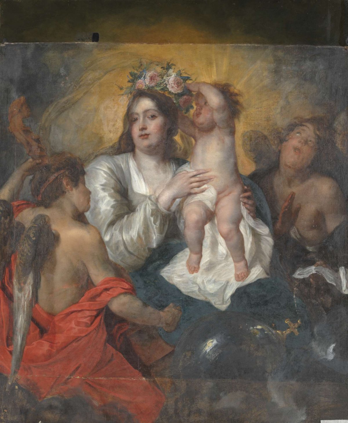 The Virgin Crowned by the Infant Christ, Thomas Willeboirts Bosschaert, in or after c. 1646