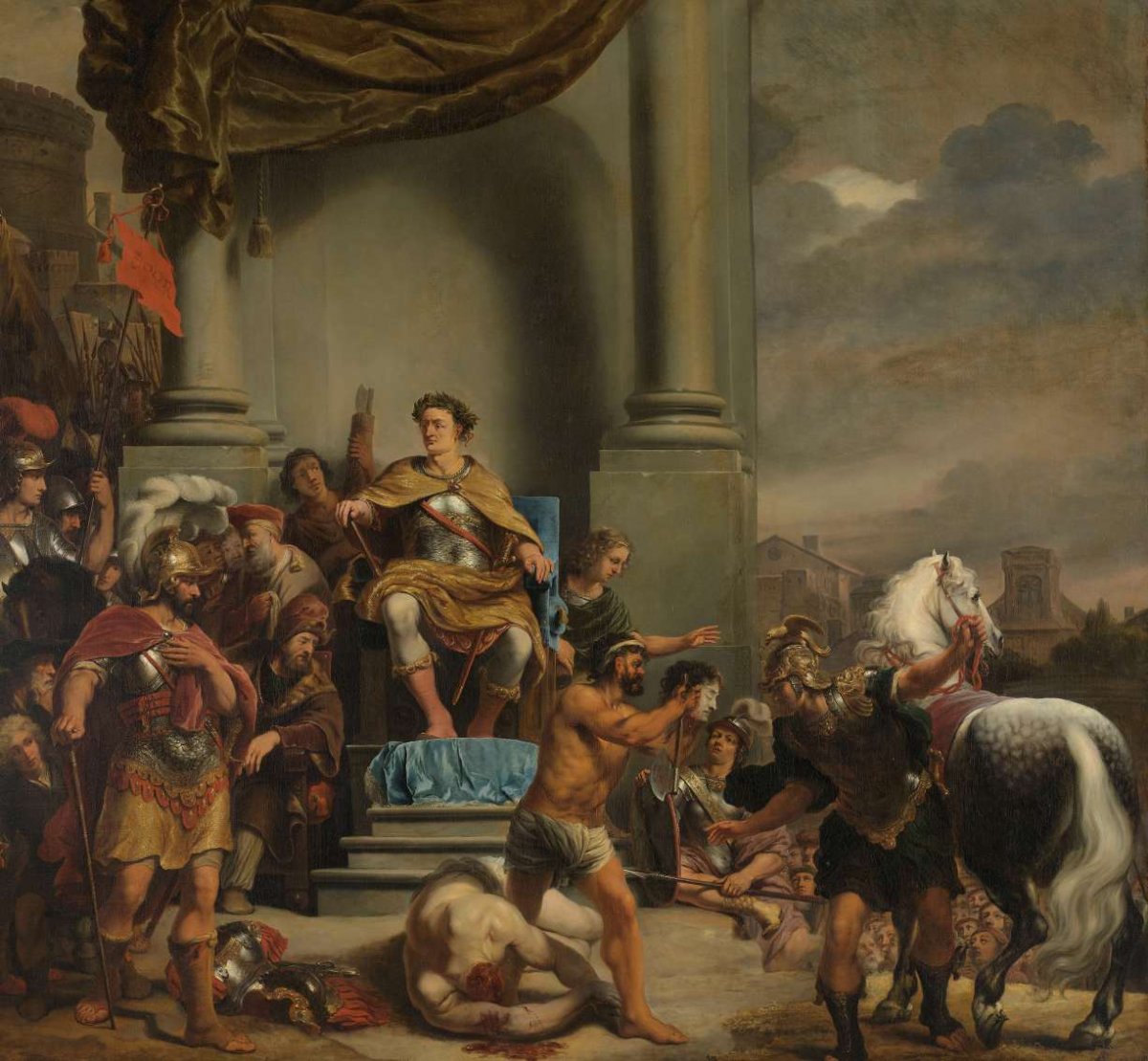 Consul Titus Manlius Torquatus Orders the Beheading of his Son, Ferdinand Bol, 1661 - 1663